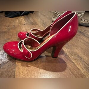 BCB Girls Made in Brazil Red Mary Jane Heels Size 8 1/2